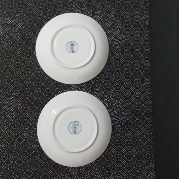 2 Gibson Designs Christmas Treasures SAUCERS PLATE - Picture 7 of 9